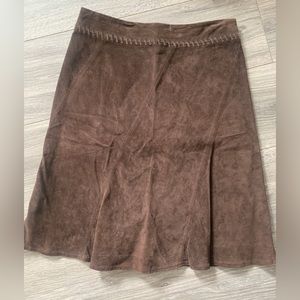 Ann Taylor Loft. Suede leather skirt.